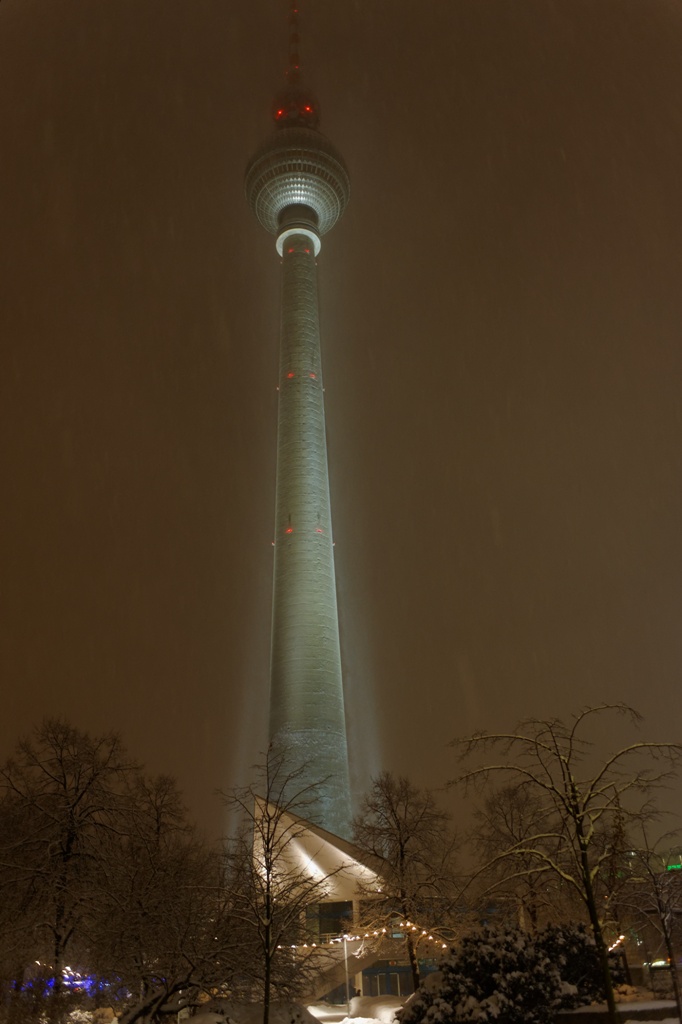 Berliner Fernsehturm - sous la neige !